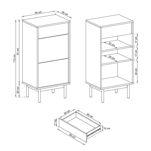 Its Meubles D'entrée Et à Chaussures Meuble Chaussures 2 Portes 1 Tiroir Naturel Et Gris Anthracite Mat 5 Its Meubles D'entrée Et à Chaussures Meuble Chaussures 2 Portes 1 Tiroir Naturel Et Gris Anthracite Mat – Image 3