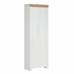 Brw Meubles D'entrée Et à Chaussures Meuble D'entrée 1 Porte Blanc Et Naturel