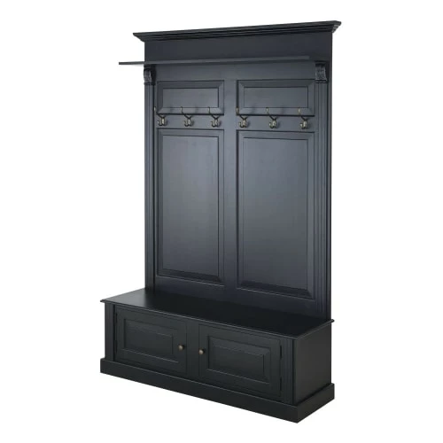Maisons Du Monde Meubles D'entrée Et à Chaussures Meuble D'entrée 2 Portes Noir 4 Maisons Du Monde Meubles D'entrée Et à Chaussures Meuble D'entrée 2 Portes Noir – Image 2