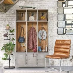 Maisons Du Monde Meubles D'entrée Et à Chaussures Meuble D'entrée 3 Portes Métal Gris Et Manguier Massif -Meubles d'appoint Soldes meuble d entree 3 portes metal gris et manguier massif 1000 13 4 165644 10