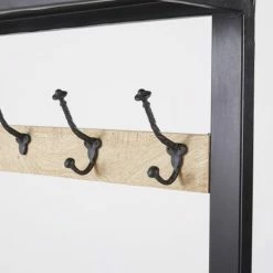 Maisons Du Monde Meubles D'entrée Et à Chaussures Meuble D'entrée 6 Patères 2 Tiroirs En Métal Et Manguier -Meubles d'appoint Soldes meuble d entree 6 pateres 2 tiroirs en metal et manguier 1000 13 39 199627 3