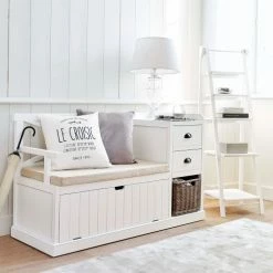 Maisons Du Monde Meubles D'entrée Et à Chaussures Meuble D'entrée Blanc -Meubles d'appoint Soldes meuble d entree blanc 1000 4 15 130887 8