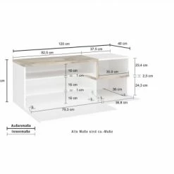 Dmora Meubles D'entrée Et à Chaussures Meuble D'entrée Effet Bois Blanc 9 Dmora Meubles D'entrée Et à Chaussures Meuble D'entrée Effet Bois Blanc -Meubles d'appoint Soldes meuble d entree effet bois blanc 3