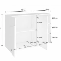 Dmora Meubles D'entrée Et à Chaussures Meuble D'entrée Effet Bois Blanc Brillant 9 Dmora Meubles D'entrée Et à Chaussures Meuble D'entrée Effet Bois Blanc Brillant -Meubles d'appoint Soldes meuble d entree effet bois blanc brillant 3