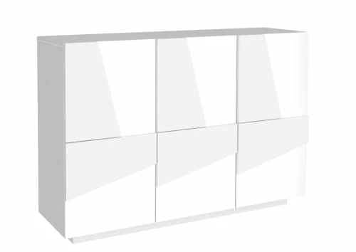 Dmora Meubles D'entrée Et à Chaussures Meuble D'entrée Effet Bois Blanc Brillant 3 Dmora Meubles D'entrée Et à Chaussures Meuble D'entrée Effet Bois Blanc Brillant