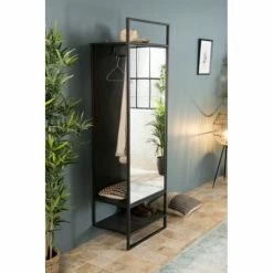 Produits populaires -Meubles d'appoint Soldes meuble d entree porte manteau avec miroir 1
