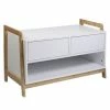 Altobuy Meubles D'entrée Et à Chaussures Meuble De Rangement Naturel Et Blanc -Meubles d'appoint Soldes meuble de rangement naturel et blanc