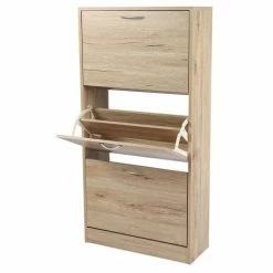 Fornord Meubles D'entrée Et à Chaussures Meuble Range Chaussures 3 Portes -Meubles d'appoint Soldes meuble range chaussures 3 portes 2