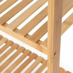 Compactor Valets De Nuits Et Portants Meuble Vestiaire En Bambou 80x27,5xH170cm -Meubles d'appoint Soldes meuble vestiaire en bambou 80x27 5xh170cm 5