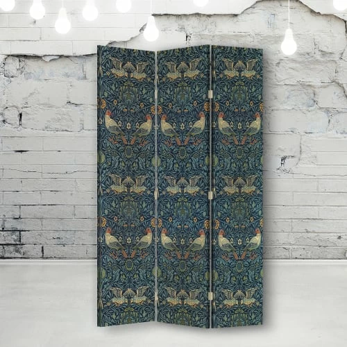 Legendarte Paravents Paravent - Cloison Bird - William Morris 110x150cm (3 Volets) 5 Legendarte Paravents Paravent - Cloison Bird - William Morris 110x150cm (3 Volets) – Image 3