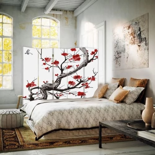 Legendarte Paravents Paravent - Cloison Cherry Blossom Cm 180x170 (5 Volets) 4 Legendarte Paravents Paravent - Cloison Cherry Blossom Cm 180x170 (5 Volets) – Image 2
