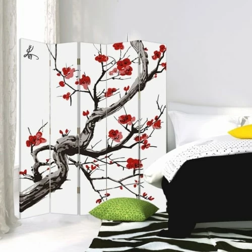 Legendarte Paravents Paravent - Cloison Cherry Blossom Cm 180x170 (5 Volets) 5 Legendarte Paravents Paravent - Cloison Cherry Blossom Cm 180x170 (5 Volets) – Image 3