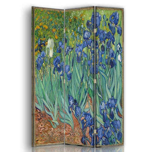 Legendarte Paravents Paravent - Cloison Iris - Vincent Van Gogh Cm 110x150 (3 Volets) 3 Legendarte Paravents Paravent - Cloison Iris - Vincent Van Gogh Cm 110x150 (3 Volets)