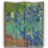 Legendarte Paravents Paravent - Cloison Iris - Vincent Van Gogh Cm 145x170 (4 Volets) -Meubles d'appoint Soldes paravent cloison iris vincent van gogh cm 145x170 4 volets