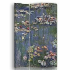 Legendarte Paravents Paravent Cloison Nymphéas - Claude Monet 110x150cm (3 Volets)