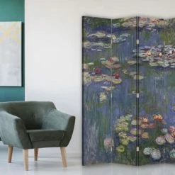 Meubles d'appoint Soldes -Meubles d'appoint Soldes paravent cloison nympheas claude monet 145x180cm 4 volets 1