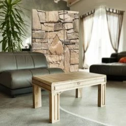 Legendarte Paravents Paravent Cloison Stonewall 110x150cm (3 Volets) -Meubles d'appoint Soldes paravent cloison stonewall 110x150cm 3 volets 1