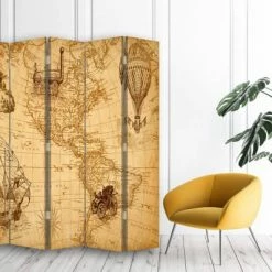 Legendarte Paravents Paravent - Cloison Voyages Américains Cm 180x170 (5 Volets) 8 Legendarte Paravents Paravent - Cloison Voyages Américains Cm 180x170 (5 Volets) -Meubles d'appoint Soldes paravent cloison voyages americains cm 180x170 5 volets 2