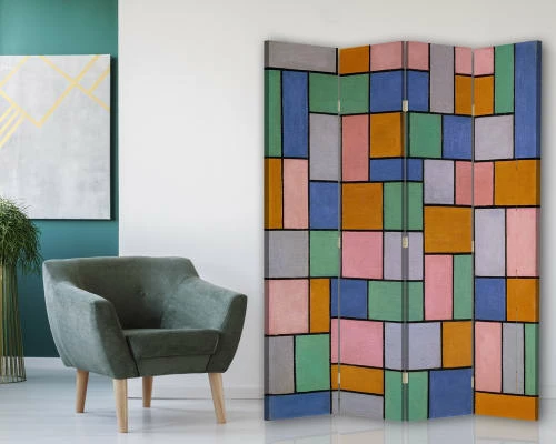 Legendarte Paravents Paravent Composition En Dissonances, Theo Van Doesburg Cm 145x170 (4x) 4 Legendarte Paravents Paravent Composition En Dissonances, Theo Van Doesburg Cm 145x170 (4x) â Image 2