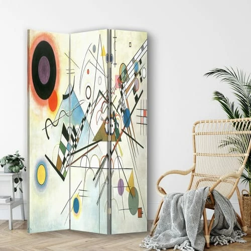 Legendarte Paravents Paravent Composition VIII - Wassily Kandinsky Cm 110x150 (3 Volets) 4 Legendarte Paravents Paravent Composition VIII - Wassily Kandinsky Cm 110x150 (3 Volets) – Image 2