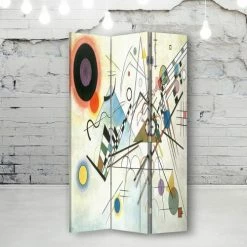 Legendarte Paravents Paravent Composition VIII - Wassily Kandinsky Cm 110x150 (3 Volets) 8 Legendarte Paravents Paravent Composition VIII - Wassily Kandinsky Cm 110x150 (3 Volets) -Meubles d'appoint Soldes paravent composition viii wassily kandinsky cm 110x150 3 volets 2