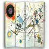 Legendarte Paravents Paravent Composition VIII - Wassily Kandinsky Cm 145x170 (4 Volets) -Meubles d'appoint Soldes paravent composition viii wassily kandinsky cm 145x170 4 volets