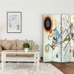 Legendarte Paravents Paravent Composition VIII - Wassily Kandinsky Cm 145x170 (4 Volets) -Meubles d'appoint Soldes paravent composition viii wassily kandinsky cm 145x170 4 volets 2