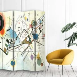 Legendarte Paravents Paravent Composition VIII - Wassily Kandinsky Cm 180x170 (5 Volets) -Meubles d'appoint Soldes paravent composition viii wassily kandinsky cm 180x170 5 volets 1