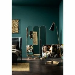 Produits populaires -Meubles d'appoint Soldes paravent en acier dore et verre miroir 1