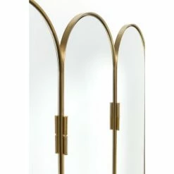 Kare Design Paravents Paravent En Acier Doré Et Verre Miroir -Meubles d'appoint Soldes paravent en acier dore et verre miroir 2