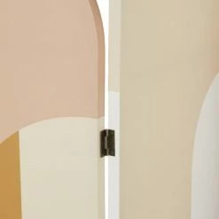 Produits populaires -Meubles d'appoint Soldes paravent en toile imprimee rose beige et aubergine 1000 2 16 218792 2