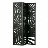 Woood Paravents Paravent Exotique En Bois Mélangé Noir -Meubles d'appoint Soldes paravent exotique en bois melange noir