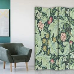 Legendarte Paravents Paravent Floral Wallpaper - William Morris 145x180cm (4 Volets) -Meubles d'appoint Soldes paravent floral wallpaper william morris 145x180cm 4 volets 2