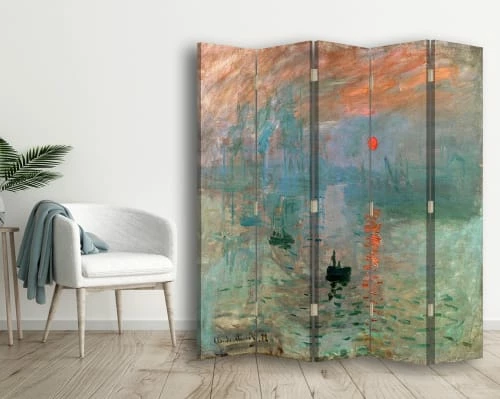 Legendarte Paravents Paravent Impression. Soleil Levant, Claude Monet Cm 180x170 (5 Volets) 5 Legendarte Paravents Paravent Impression. Soleil Levant, Claude Monet Cm 180x170 (5 Volets) – Image 3