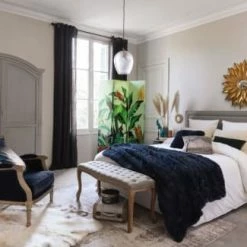 Maisons Du Monde Paravents Paravent Imprimé Tropical L 121 Cm -Meubles d'appoint Soldes paravent imprime tropical l 121 cm 1000 14 10 154867 5