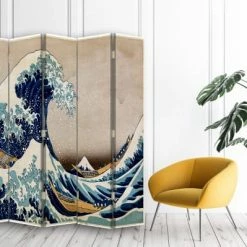 Produits populaires -Meubles d'appoint Soldes paravent la grande vague de kanagawa k hokusai cm 180x170 5x 1