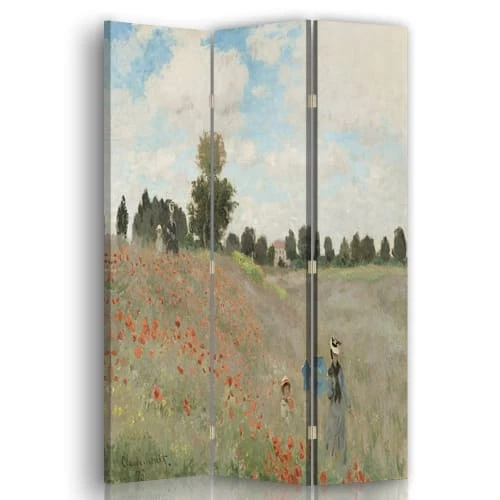 Legendarte Paravents Paravent Le Champ Des Coquelicots - Claude Monet 110x150cm (3 Volets) 3 Legendarte Paravents Paravent Le Champ Des Coquelicots - Claude Monet 110x150cm (3 Volets)