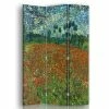 Legendarte Paravents Paravent Le Champ Des Coquelicots - Van Gogh 110x150cm (3 Volets) -Meubles d'appoint Soldes paravent le champ des coquelicots van gogh 110x150cm 3 volets