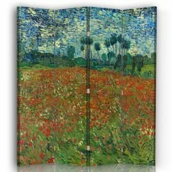 Legendarte Paravents Paravent Le Champ Des Coquelicots - Van Gogh 145x180cm (4 Volets)