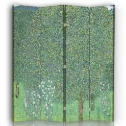 Legendarte Paravents Paravent Rosiers Sous Les Arbres - Gustav Klimt Cm 145x170 (4 Volets)