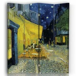 Legendarte Paravents Paravent Terrasse Du Café Le Soir - Van Gogh Cm 145x180 (4 Volets)
