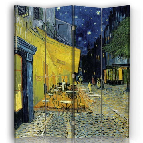 Legendarte Paravents Paravent Terrasse Du Café Le Soir - Van Gogh Cm 145x180 (4 Volets) 3 Legendarte Paravents Paravent Terrasse Du Café Le Soir - Van Gogh Cm 145x180 (4 Volets)