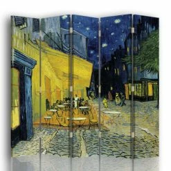 Legendarte Paravents Paravent Terrasse Du Café Le Soir - Van Gogh Cm 180x170 (5 Volets)