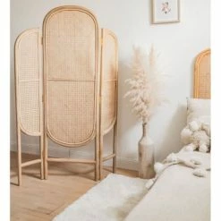 Saudara Collections Paravents Paravent Triptyque En Cannage Naturel -Meubles d'appoint Soldes paravent triptyque en cannage naturel 4