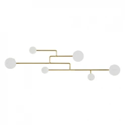 Maisons Du Monde Portemanteaux Et Patères Patère 6 Crochets En Marbre Blanc Et Métal Doré