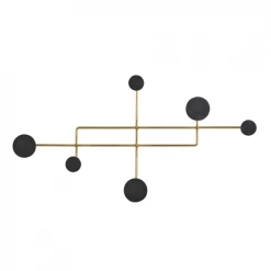 Maisons Du Monde Portemanteaux Et Patères Patère 6 Crochets En Métal Doré Et Marbre Noir