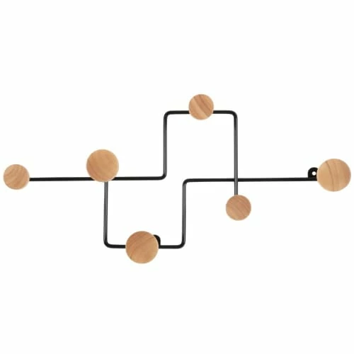 Maisons Du Monde Portemanteaux Et Patères Patère 6 Crochets En Métal Noir Et Bois Hévéa 3 Maisons Du Monde Portemanteaux Et Patères Patère 6 Crochets En Métal Noir Et Bois Hévéa