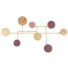 Maisons Du Monde Portemanteaux Et Patères Patère 8 Crochets En Bois Rose Et Métal Doré -Meubles d'appoint Soldes patere 8 crochets en bois rose et metal dore 1000 4 26 228314 1
