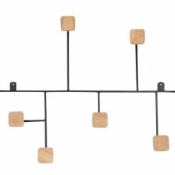 Maisons Du Monde Portemanteaux Et Patères Patère 8 Crochets En Métal Noir Et Manguier