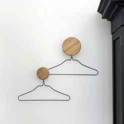 Produits populaires -Meubles d'appoint Soldes patere bouton lot de 2 bois clair 1